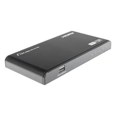 Divisor (Splitter) HDMI 4K de 1 Entrada a 4 Salidas (Simultaneas) / Soporta 4K×2K / Ajuste de resoluciones EDID / HDR / HDMI 2.0 / HDCP 2.2 / Permite mezclar pantallas en 4K y 1080P