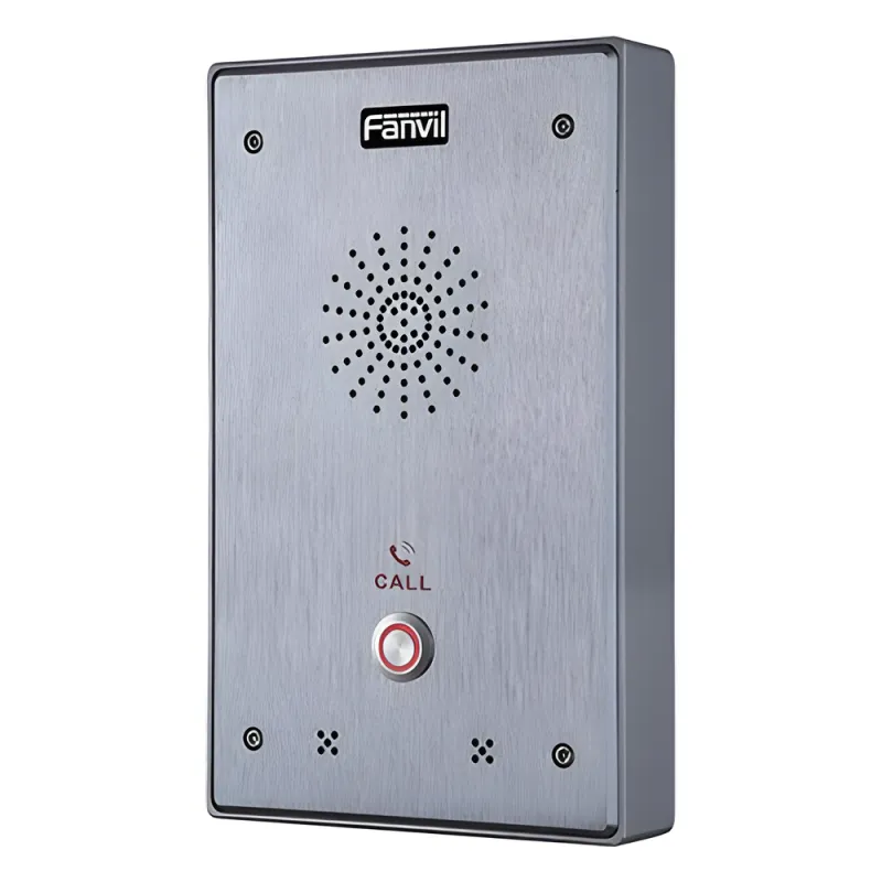 Intercomunicador IP, 2 líneas SIP, 2 relevadores con botón para llamada, anti-vandálico, IP65 e IK10, PoE