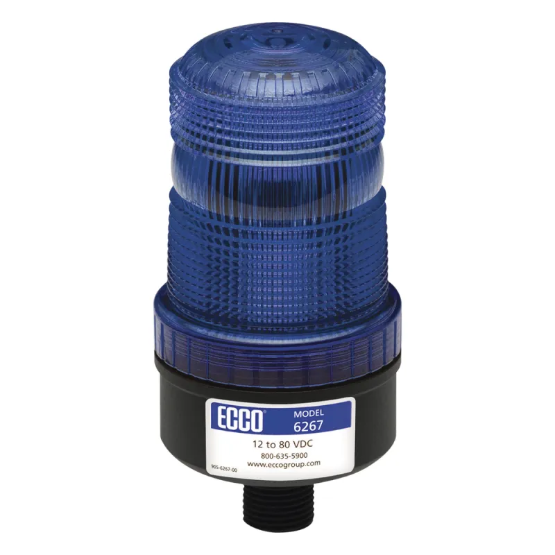Mini baliza de LED color azul montaje permanente SAE Clase III