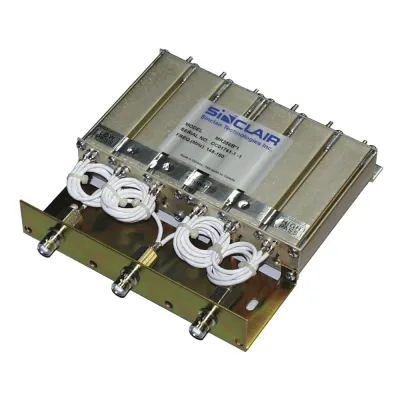 Duplexer Móvil Rechazo de Banda, 155-174 MHz, 6 Cavidades, 15-18 MHz de Separación, 50 Watt, BNC Hembras.