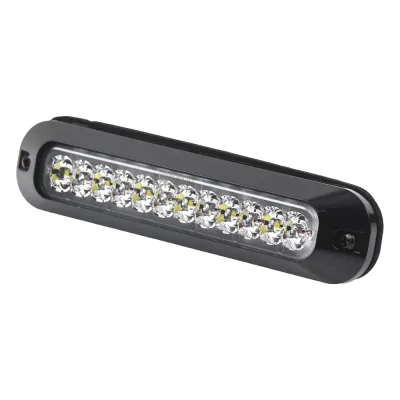 Luz Auxiliar de 12 LED, Rojo/Blanco, Lente Transparente