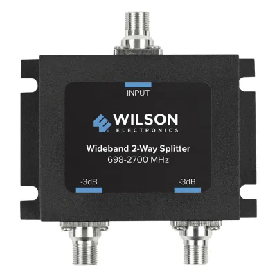 Divisor de Potencia Coaxial 2 Vías / 698-2700 MHz / 75 Ohm / Pérdida por División 3 dB / Aislamiento ≥20 dB / Conector F-hembra / Diseño Microstrip