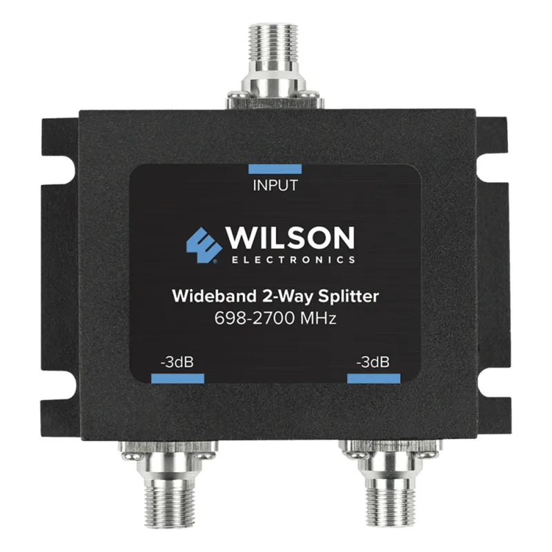 Divisor de Potencia Coaxial 2 Vías / 698-2700 MHz / 75 Ohm / Pérdida por División 3 dB / Aislamiento ≥20 dB / Conector F-hembra / Diseño Microstrip