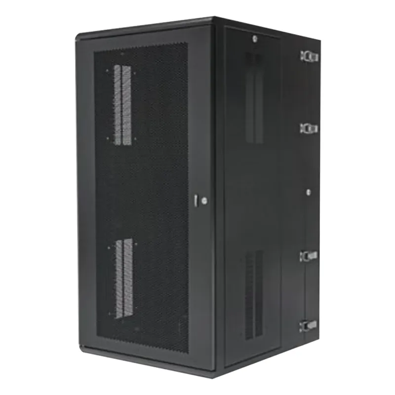 Gabinete PanZone de Montaje en Pared, de 19in, Puerta Ventilada, 26 UR, 635mm de Profundidad, Color Negro