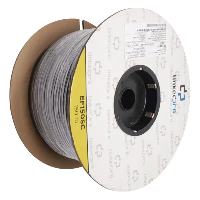 Carrete de Fibra Óptica Monomodo con Conectores SC-SC Duplex, Reforzada con Kevlar, de 150 Metros (492.13 Pies), Para Instalaciones Subterráneas por Tubería