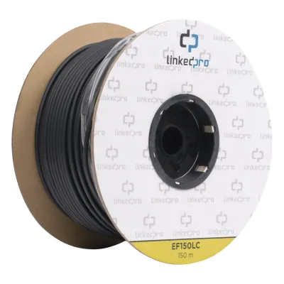 Carrete de Fibra Óptica Monomodo con Conectores LC-LC Duplex, Reforzada con Kevlar, de 150 Metros (492.13 Pies), Para Instalaciones Subterráneas por Tubería