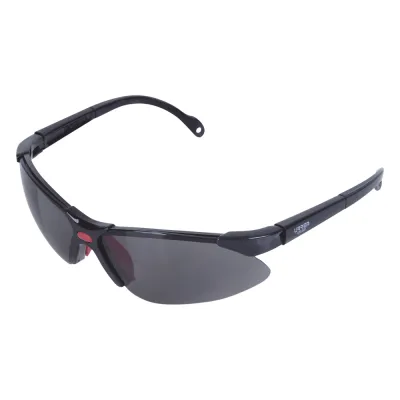 Lentes de seguridad modelo "Orión" negro, armazón de plástico.