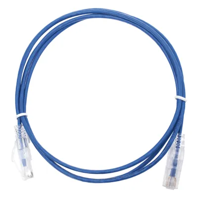 Cable de Parcheo Slim UTP Cat6 - 1.5 Metros (4.92 Pies) Azul Diámetro Reducido (28 AWG)