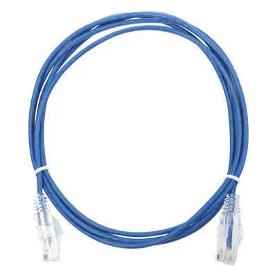 Cable de Parcheo Slim UTP Cat6 - 2 Metros (6.56 Pies) Azul Diámetro Reducido (28 AWG)
