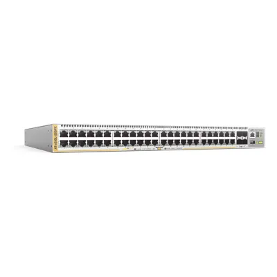 Switch PoE+ Stackeable Capa 3, 48 puertos 10/100/1000 Mbps + 4 puertos SFP+ 10 G, hasta 740 W, fuente redundante