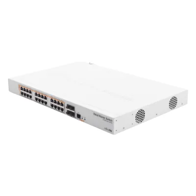 CRS328-24P-4S+RM - 24 port Gigabit Ethernet router/switch with four 10Gbps SFP+