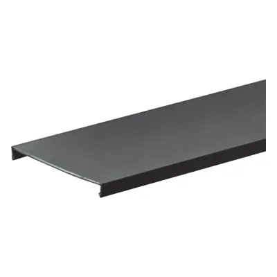 Tapa para Canaleta Ranurada Tipo G, de 82.6 mm de Ancho, 1828.8 mm de Largo, Color Negro