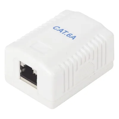 Caja de Pared con 1 Puerto, Incluye 1 Jack STP Cat6A