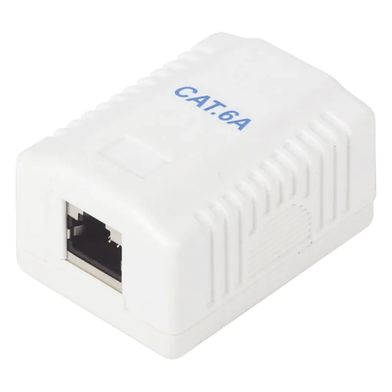 Caja de Pared con 1 Puerto, Incluye 1 Jack STP Cat6A
