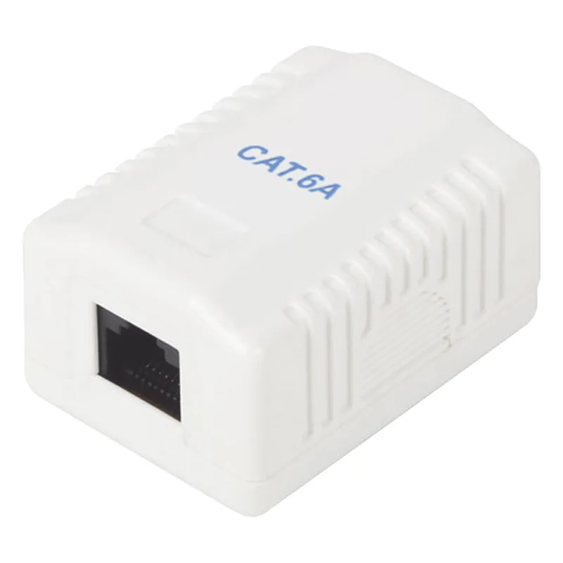 Caja de Pared con 1 Puerto, Incluye 1 Jack UTP Cat6A