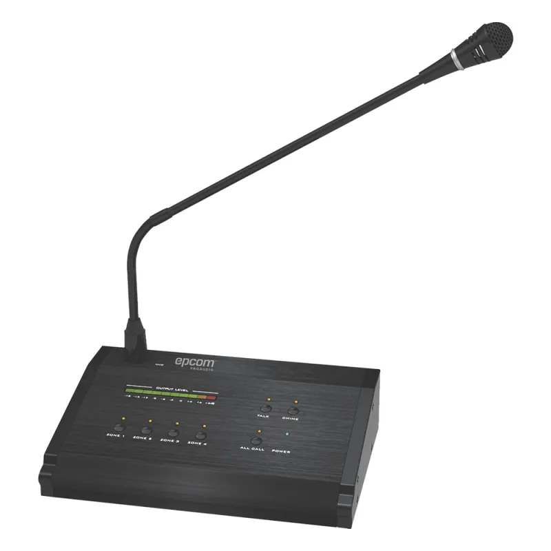 Micrófono a Distancia de 4 Zonas para Sistema de Voceo SF4240MP | No compatible con SF4240UC o SF2240UC