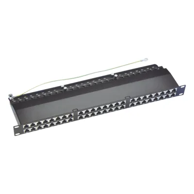 Panel de Parcheo de Impacto (110) Blindado de 48 Puertos Cat6A