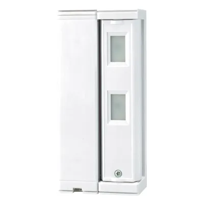 Sensor de Movimiento / Tipo Cortina / Ajuste de detección 2m o 5m / 100% Exterior / Inalambrico (Alimentación)/Compatible con cualquier panel de alarma / Proteja fachadas, puertas, ventanas, balcones y mas!