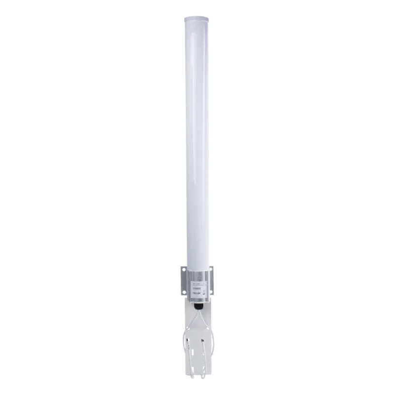 Antena Omnidireccional en 2.4 GHz, Rango de Frecuencias (2.3 - 2.5 GHz), Ganancia de 10 dBi, Doble Polaridad MIMO 2x2, Incluye Jumpers