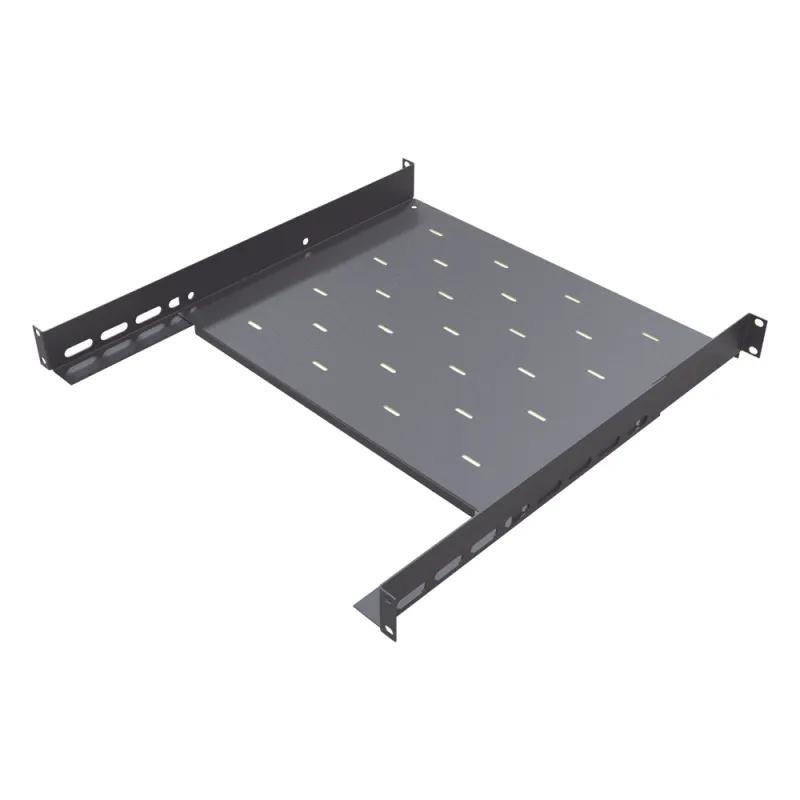 Charola para Gabinetes y Racks de Pared de 4 puntos de Fijación, Profundidad Ajustable de 347 a 489 mm