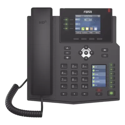 Teléfono IP Empresarial con Estándares Europeos, 12 lineas SIP con pantalla a color, 30 teclas DSS/BLF, puertos Gigabit, IPv6, Opus , PoE/DC