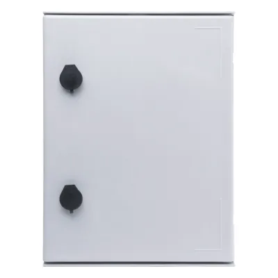 Gabinete de Poliéster IP65 Uso en Intemperie (300 x 400 x 200 mm) con Placa Trasera Interior de Plástico (Incluye Chapa y Llave).