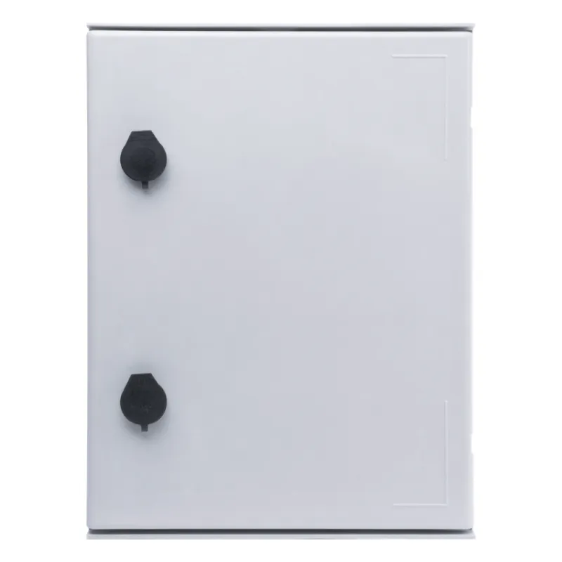 Gabinete de Poliéster IP65 Uso en Intemperie (300 x 400 x 200 mm) con Placa Trasera Interior de Plástico (Incluye Chapa y Llave).