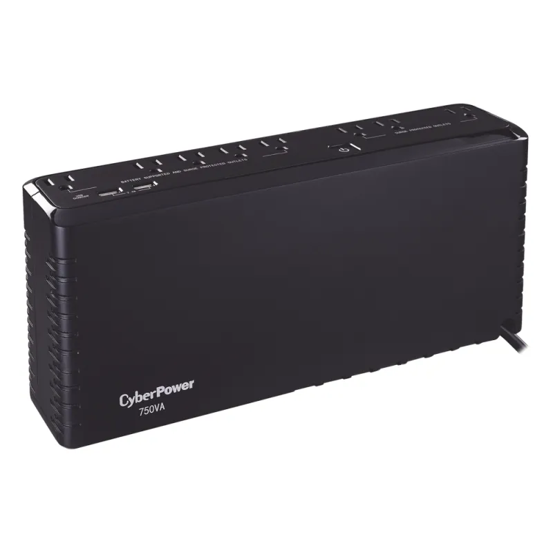 UPS de 750 VA/375 W, Topología Standby, Entrada 120 Vca NEMA 5-15P, de Escritorio, Con 8 Tomas NEMA 5-15R
