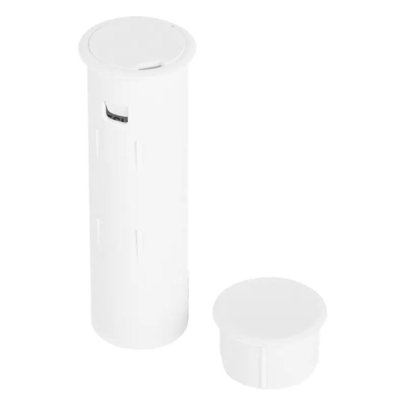 Sensor Magnético Inalámbrico para Empotrar / Invisible en Puerta Cerrada / Gap 2.54 cm / 345 MHz / Batería 5 Años / Diseño Cilíndrico Discreto