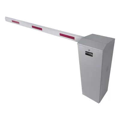 Kit de Barrera Vehícular Izquierda Color Gris y Brazo Ajustable de 3.6 a 5.5 m