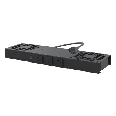 Kit de 2 Ventiladores (12 x 12 cm) con 3 Tomas de Corriente 110 Vca/50 Hz con Clavija