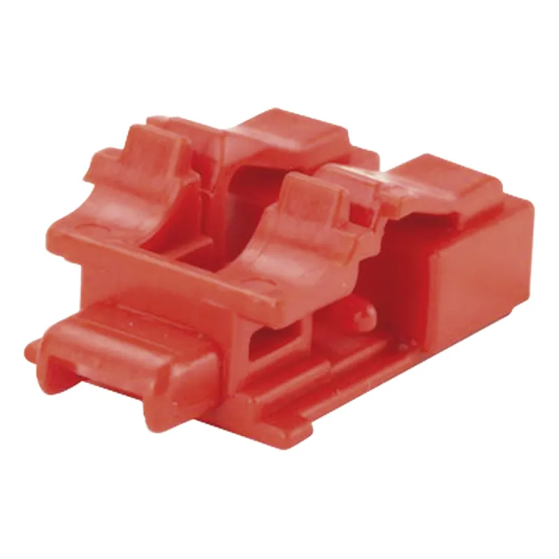 Kit de 10 Dispositivos para Bloquear Puertos de Fibra Óptica LC Duplex, Color Rojo, Incluye Llave de Extracción