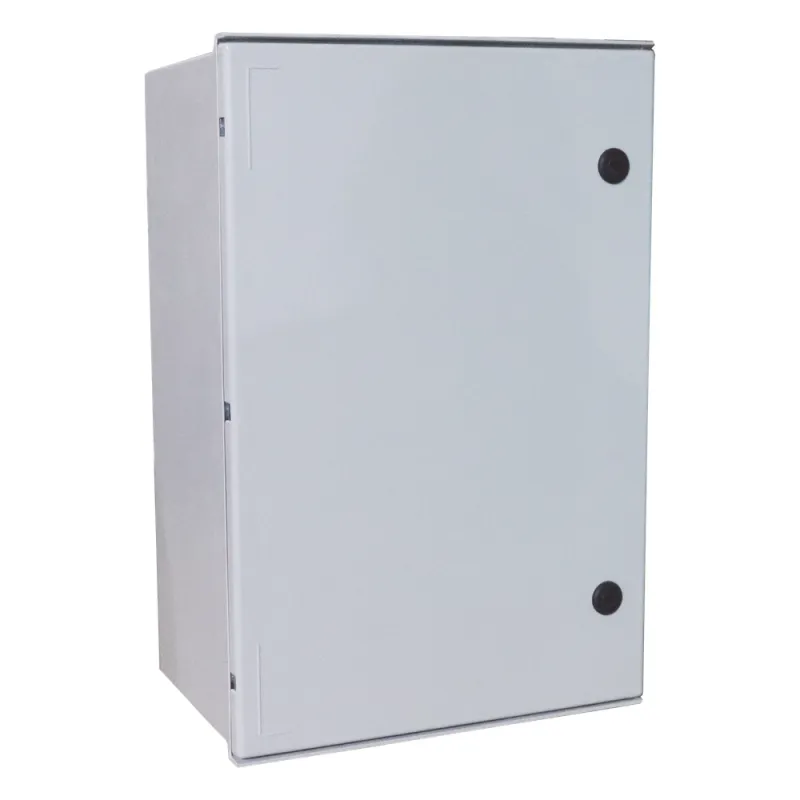 Gabinete de Poliéster IP65 Uso en Intemperie (600 x 800 x 300 mm) con Placa Trasera Interior de Plástico (Incluye Chapa y Llave).