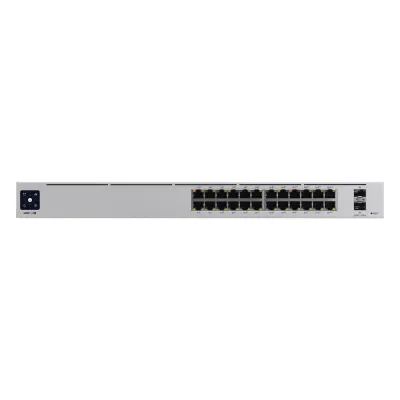 UniFi Switch USW-Pro-24-POE Gen2, con funciones capa 3, de 24 puertos PoE 802.3at/bt + 2 puertos 1/10G SFP+, 400W, pantalla informativa