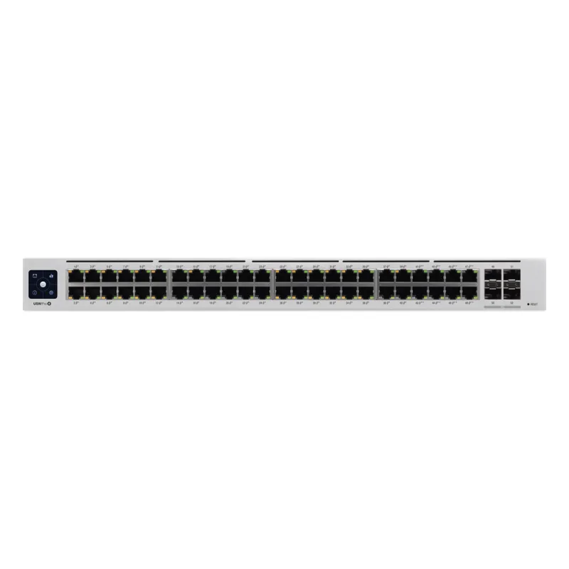 UniFi Switch USW-Pro-48-POE Gen2, Capa 3 de 48 puertos PoE 802.3at/bt + 4 puertos 1/10G SFP+, 600W, pantalla informativa