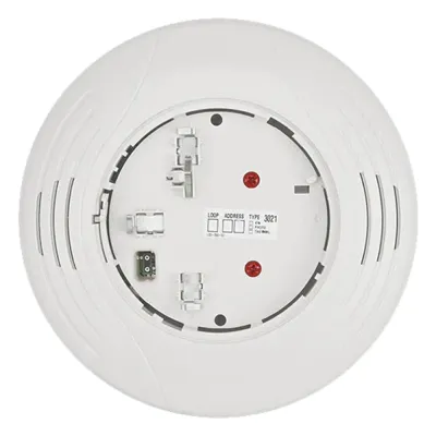 Base sonora inteligente direccionable para detector de humo, volumen y tono configurables desde el panel, color blanco