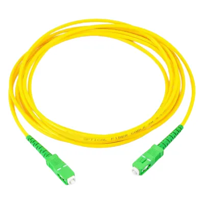 Jumper de Fibra Óptica Monomodo SC/APC SC/APC Simplex, Color Amarillo, 2 Metros (6.56 Pies)