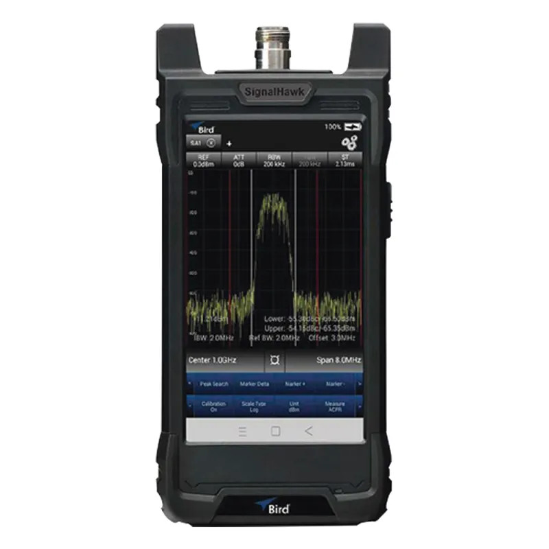 Analizador de Espectro Portátil SIGNAL HAWK, 9 KHz a 6 GHz, Incluye Estuches de uso Rudo y Ligero, Batería Li-Ion, Adaptador 12V, Lápiz Táctil, Adaptador USB-C a USB-A, Manual de Instrucción.