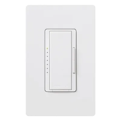 Atenuador de pared Maestro RF PRO de 120 V, 250 W en LED o 500 W incandescente, fase seleccionable y neutro opcional, para RadioRA 2, RA2 Select y RadioRA 3