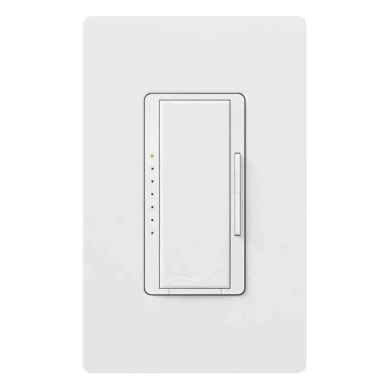 Atenuador de pared Maestro RF PRO de 120 V, 250 W en LED o 500 W incandescente, fase seleccionable y neutro opcional, para RadioRA 2, RA2 Select y RadioRA 3