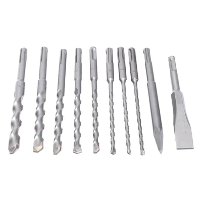 Juego con 10 piezas de brocas y cinceles SDS PLUS