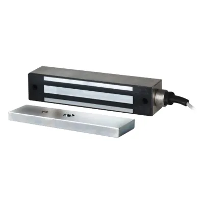 Chapa Magnética 600 Lbs Para Uso en Exterior / IP65 / Con Cordón Armado 91 CM / UL /