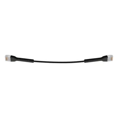 UniFi Ethernet Patch Cable Cat6 de 22 cm (8.66 pulgadas), Color Negro