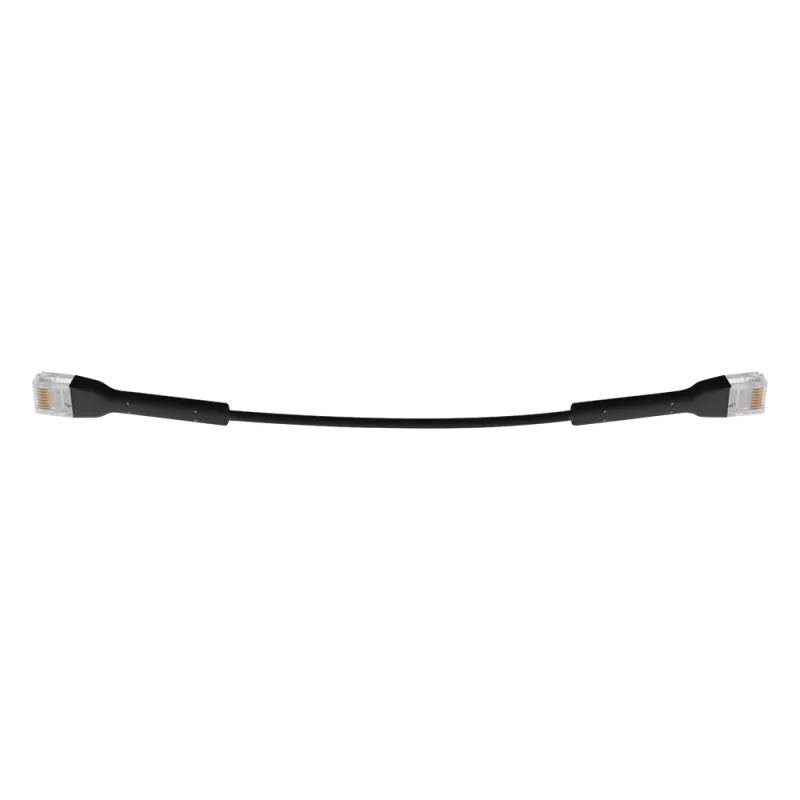 UniFi Ethernet Patch Cable Cat6 de 22 cm (8.66 pulgadas), Color Negro