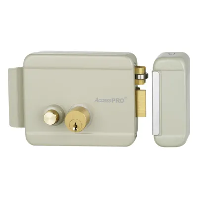 Cerradura Eléctrica con Botón de Salida/ Incluye Llave / Exterior / Derecha