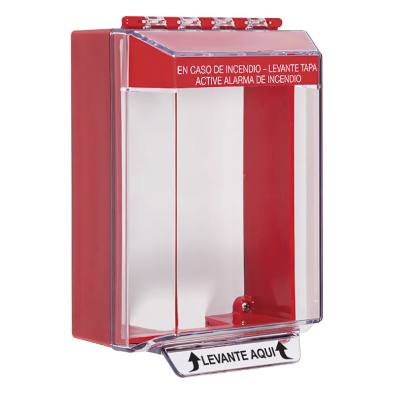 Cubierta Universal De Montaje Superficial, Con Espaciador 1.46", Serie Universal Stopper® Texto De Incendio En Español