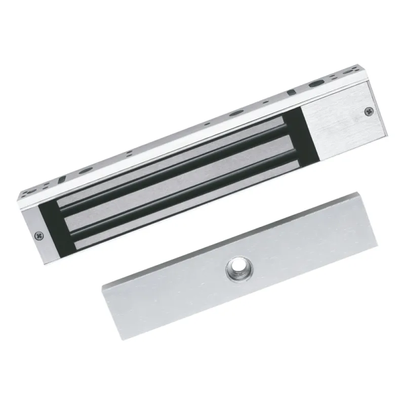Chapa Magnética de 617 Lbs (280 Kg) / Montaje en Puerta Normal o de Vidrio / Certificado CE / Uso en Interior / Indicador LED / Magnetismo Anti-residual