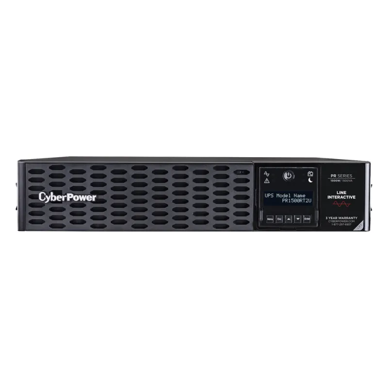 UPS de 1500 VA/1500 W, Topología Línea Interactiva, Entrada 120 Vca NEMA 5-15P, Onda Senoidal Pura, Torre o Rack 2 UR, Con 8 Tomas NEMA 5-15R