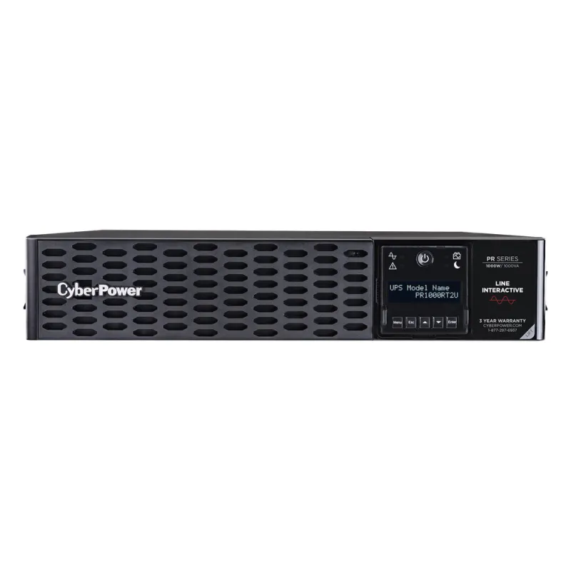 UPS de 1000 VA /1000 W, Topología Línea Interactiva, Entrada 120 Vca NEMA 5-15P, Onda Senoidal Pura, Torre o Rack 2 UR, Con 8 Tomas NEMA 5-15R
