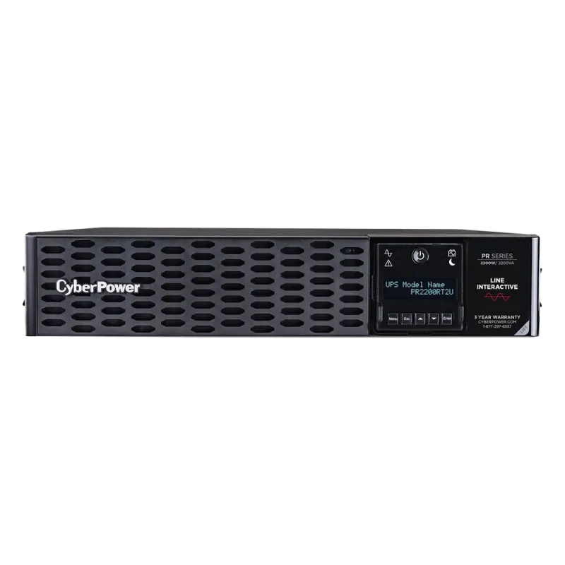 UPS de 2200 VA/2200 W, Topología Línea Interactiva, Entrada 120 Vca NEMA L5-30P, Onda Senoidal Pura, Torre o Rack 2 UR, Con 8 Tomas NEMA 5-20R